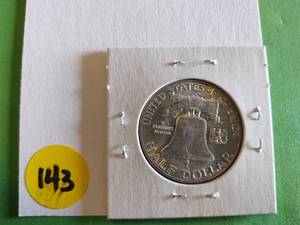lot 143 image: 1949 D Franklin Half Dollar - AU Condition