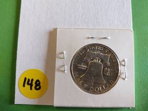 lot 148 image: 1953 D Franklin Half Dollar - AU Condition