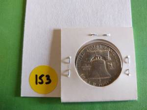 lot 153 image: 1960 D Franklin Half Dollar - AU Condition