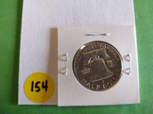 lot 154 image: 1962 P Franklin Half Dollar
