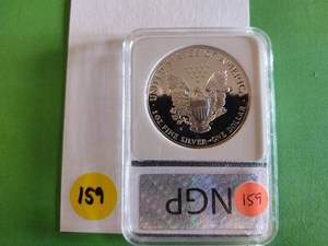 lot 159 image: 1987 S NGP American Silver Eagle PR 70 DCAM