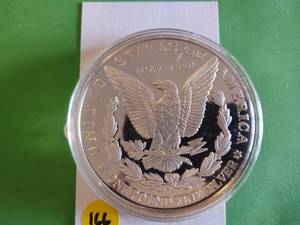 lot 166 image: 1878 Morgan 16 oz .999 Silver Coin