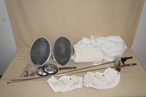 lot 1 image: Fencing Protective Gear and Foils