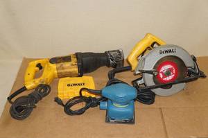 lot 13 image: DeWalt Corded Power Tools and Sander