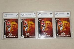 lot 47 image: 4 Graded Patrick Mahomes Cards