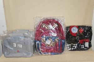 lot 82 image: NEW PlayStation, Wonder Woman and DC Bags