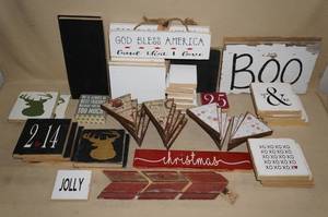 lot 101 image: Signs and Holiday Dcor