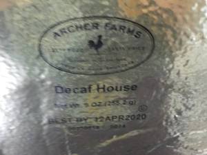 lot 1 image: Case of Archer Farms Decaf House Co...