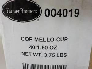 lot 34 image: Case of 40 - 1.50 oz Farmer Brother...