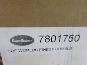 lot 40 image: 5 lb. Bag Farmer Brothers Worlds Fi...
