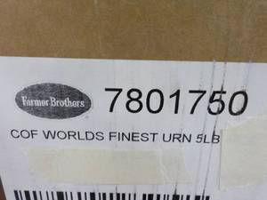 lot 46 image: 5 lb. Bag Farmer Brothers Worlds Fi...