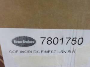 lot 52 image: 5 lb. Bag Farmer Brothers Worlds Fi...