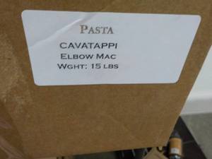 lot 141 image: Case of 15 lbs. Cavatappi Elbow Past...