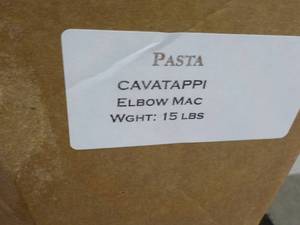 lot 143 image: Case of 15 lbs. Cavatappi Elbow Past...