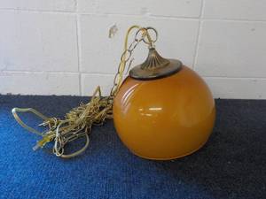 lot 169 image: Hauge Orange Globe Swag Light...