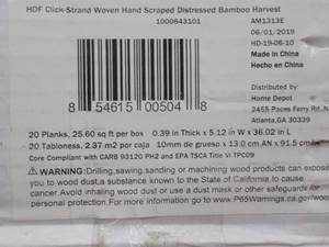 lot 181 image: 2 case HDF Click Strand Woven Hand ...