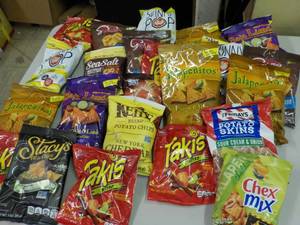 lot 173 image: Box of Snacks some past date...