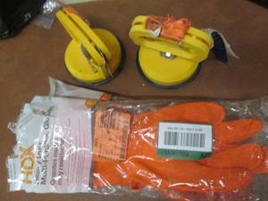 lot 126 image: 2 Pair HDX Multipurpose Orange Tile...