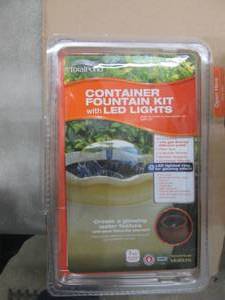 lot 155 image: Container Fountain Kit with Led Lig...