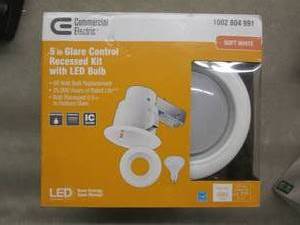 lot 176 image: Commercial Electric 5 in. White LED...
