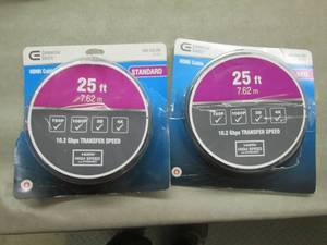 lot 234 image: 2 CE 25 ft. Standard HDMI Cable ope...