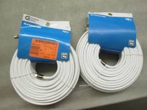 lot 240 image: 2 CE RG-6 100ft Coaxial Cable W3...