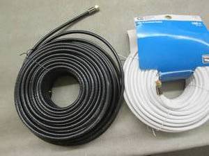 lot 241 image: 2 CE RG-6 100ft Coaxial Cable W3...