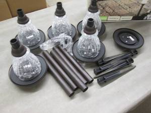 lot 246 image: 5 Hampton Bay LED Solar Pathway Lig...