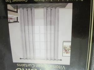 lot 254 image: Vitoria Sheer Curtains 54x63 inches...