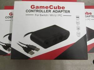lot 266 image: 5 Game Cube Controller Adapters W3...