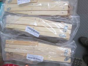 lot 267 image: 3-Set of 2 Accordion Style Wood Exp...