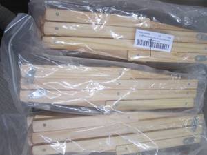 lot 268 image: 3-Set of 2 Accordion Style Wood Exp...