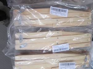 lot 269 image: 3-Set of 2 Accordion Style Wood Exp...