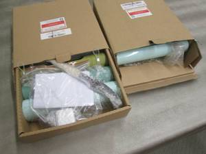 lot 290 image: 2 Vertical Cylinder Planters for He...