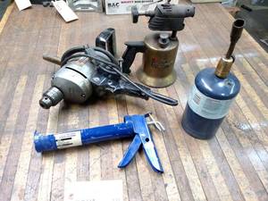 lot 131 image: Craftsman 12 Drill, Caulk Gun, & ...
