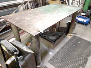 lot 122 image: Steel Welding Bench, 72x36x34 Top,...