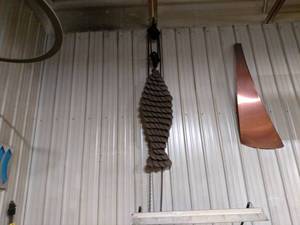 lot 170 image: Fish Sculpture with Block & Tackle...
