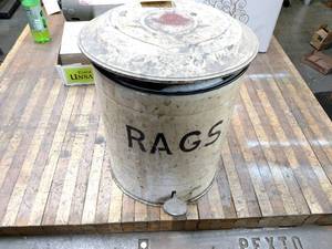 lot 190 image: Rag Can with Rags...