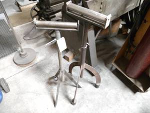 lot 53 image: (2) Adjustable Height Roller Stands...