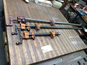 lot 92 image: (3) Pipe Clamps...