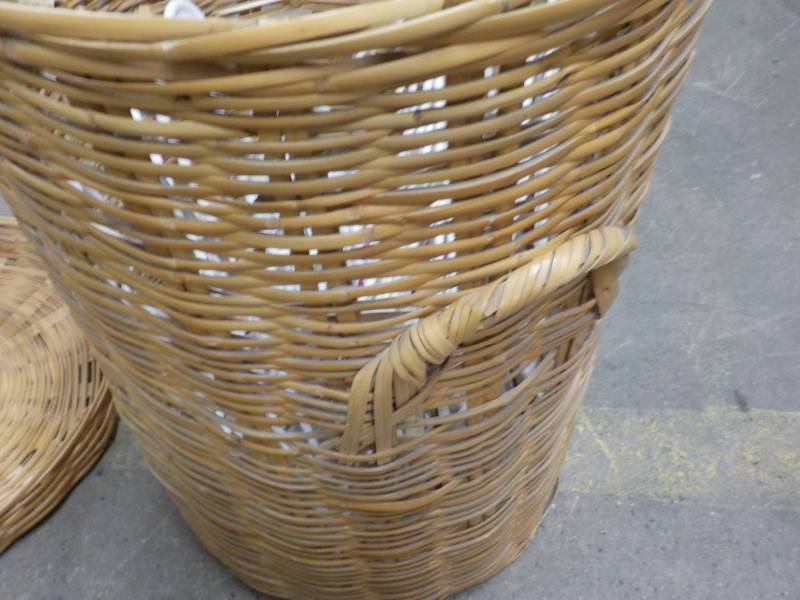 Wicker Hamper, full of hangers with...