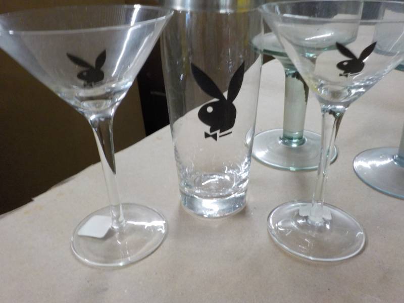 Playboy Martini Set and Extra Glass...