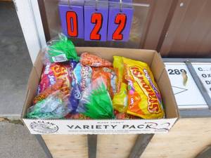 Flat of Candy. As shown. All Late 2020 or 2021 Best By Date.