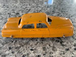 Vintage Yellow Metal Car 9604