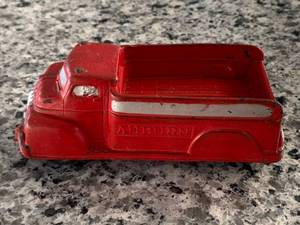 Vintage Made in USA Rubber Auburn Red Fire Truck