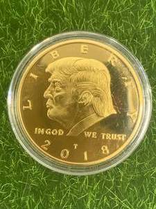 2018 Donald Trump Plated 24kt Gold Coin