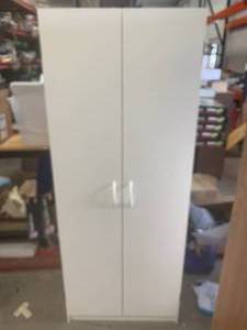 3 Shelf White Cabinet