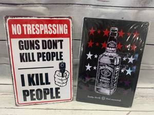 Lot of 2 Metal Signs
