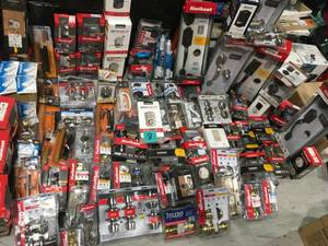 Lot of assorted Door Hardware- varios models and conditions some missing parts all open pkgs