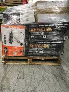 Pallet with assorted Grills and Grill covers various models and conditions